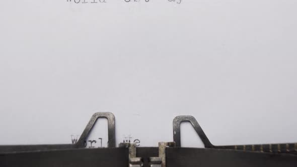 World Mental Health Day Typed Words on a Vintage Typewriter