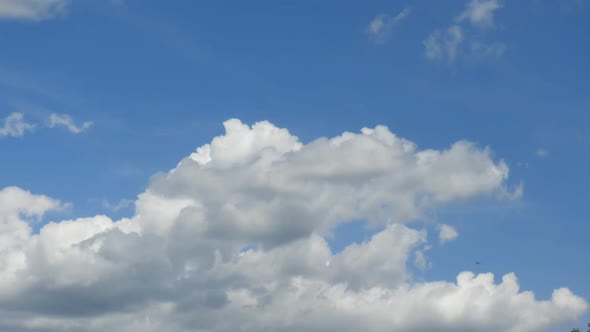 Clouds time lapse, beautiful blue sky with clouds