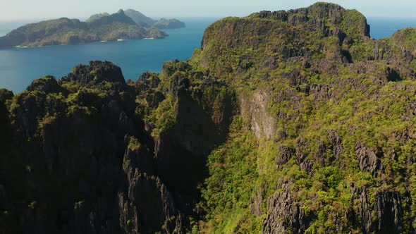 Seascape with Tropical Islands El Nido Palawan Philippines