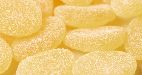 Yellow sugar candy