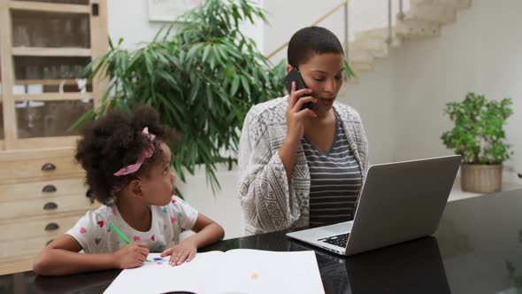 Family enjoying free time at home