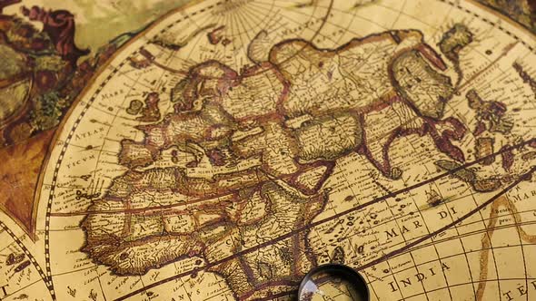 Vintage Old Map Inspection 1490