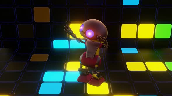 Vj Loop Robot On The Dance Floor 02