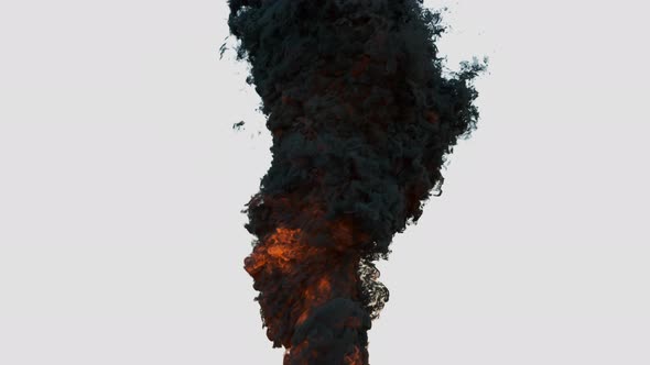 4K Fire And Smoke Twister With Alpha Channel alt