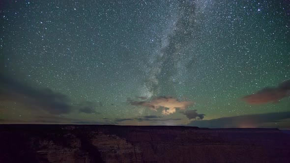 Stars Night Sky Time-Lapse Grand Canyon