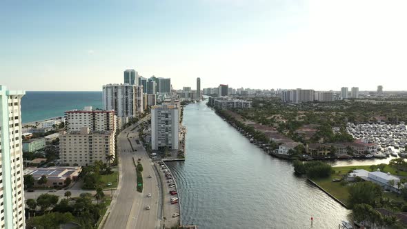 Stranahan River Broward County Hollywood Fl Shot With Aerial Drone 4k