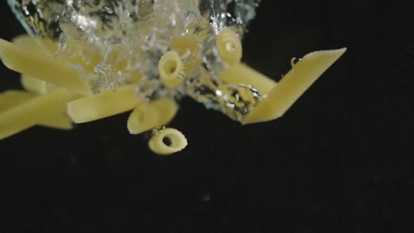 Pasta Falls Under Water