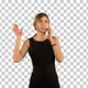 Portrait of happy young Woman Talking, Alpha Channel - VideoHive Item for Sale