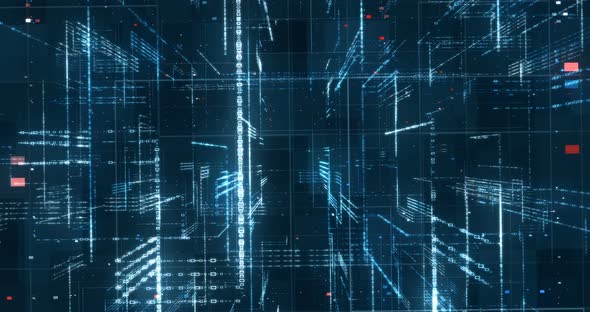 Digital Binary Code Background Loop 07