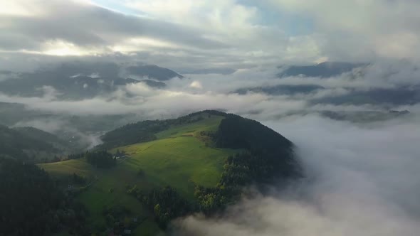 Aerial Misty Nature