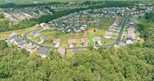 View of the Small Provincial American Town in Boiling Springs South Carolina US