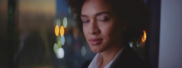 Smiling woman looking at camera