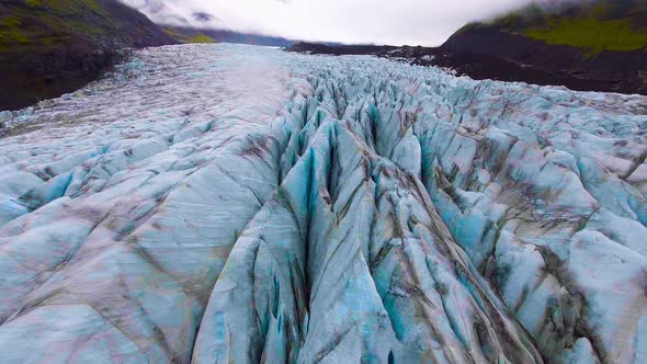 Svinafellsjokull Glacier in Vatnajokull Iceland