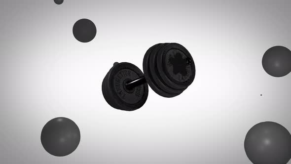 Heavy Weight Dumbbell For Physical Workout Training Abstract Design Background