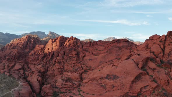 4K Aerial Of Red Rocks