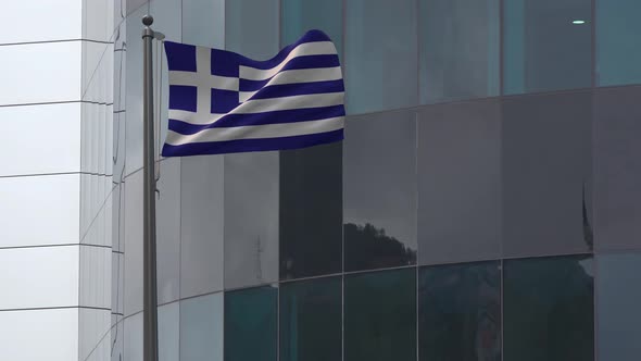 Greece Flag Background 4K