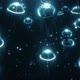 Blue Jellyfish sea jelly peacefully swimming deep dark ocean aquarium HD Loop - VideoHive Item for Sale