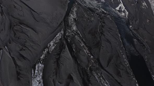 Drone Over Hvannagil Canyon Estuary