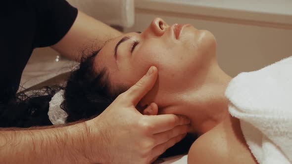 Massaging Female Neck