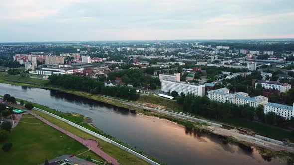 Evening Panorama Of The City Of Vitebsk At Sunset 9