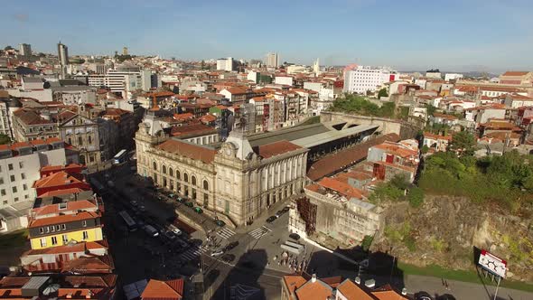 Famous City Train Station in Porto, Portugal