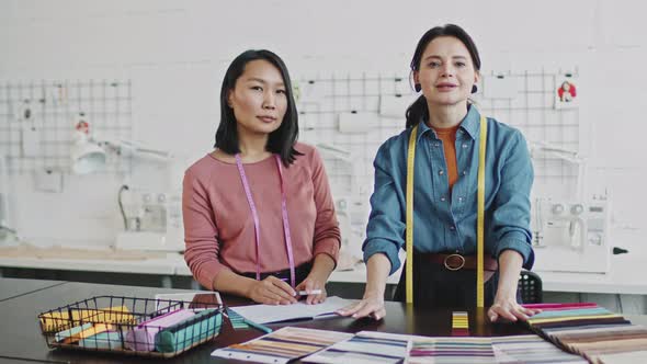 Portrait of Female Fashion Designers in Workplace