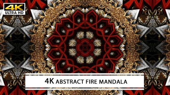 4K Abstract Fire Mandala