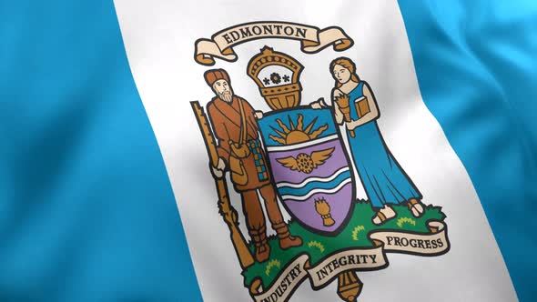 Edmonton City Flag (Canada) - 4K