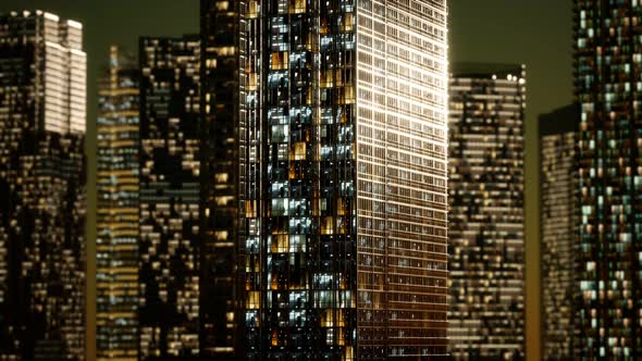 Skyscrapper in the Business Quarter in the Night alt