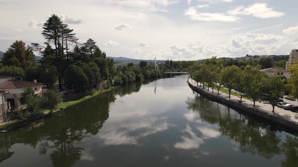 Aquae Flaviae Roman bridge of Chaves over Tamega river, Portugal