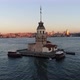 Istanbul Lanscape, Flying to Maiden's Tower - VideoHive Item for Sale