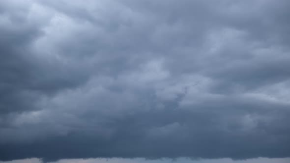 Timelapse of sky with clouds background. Rainstorm in the tropical rainy season