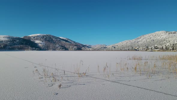 Abant Lake frozen, frozen lake