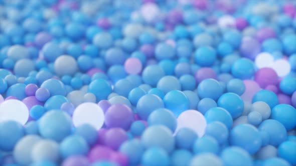 Colorful Gradient Glowing Balls Motion Background