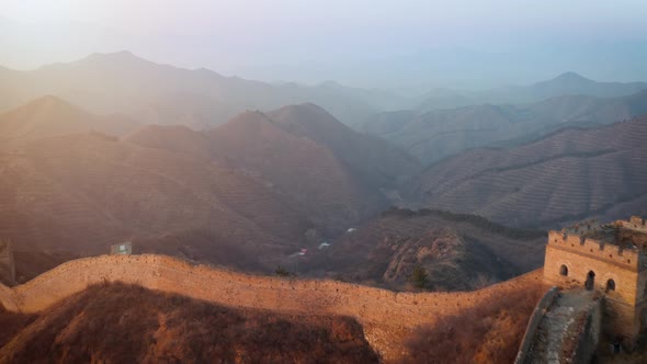 Aerial of the Great Wall of China