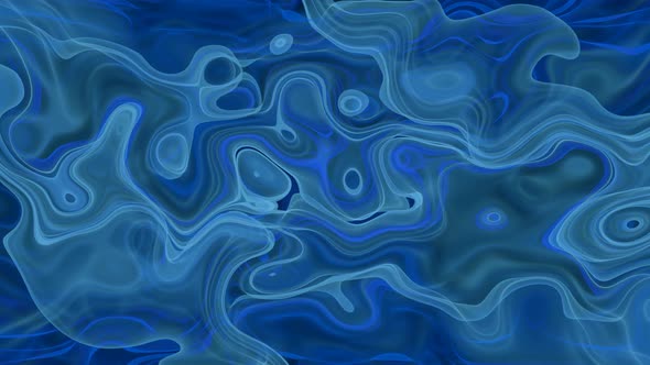 Blue Cyan Ink Smoke Liquid Animated Background