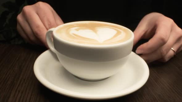 Cappuccino Cup. Close-up.