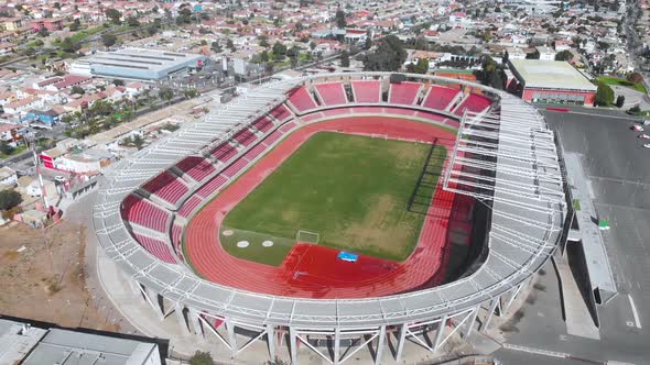 Football Stadium La Portada, Club Deportes La Serena (Chile, aerial view)