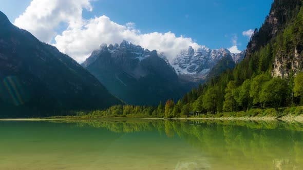 Time Lapse of Lake Landro, Dolomites , Italy