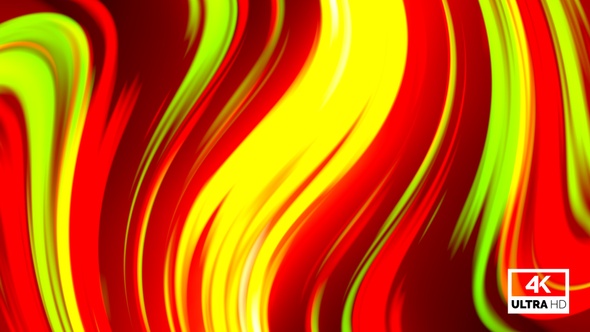 Abstract Twisted Red And Green Gradient Trendy Wavy Background Looped V9