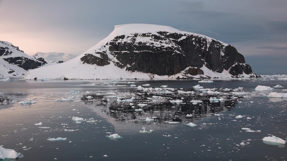 Antarctic Ocean Environment. Arctic Ice Nature Landscape. Global warming. Climate change.