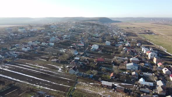 Village Hryada, Ukraine, Aerial View