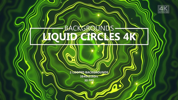 Liquid Circles Smooth Green Backgrounds