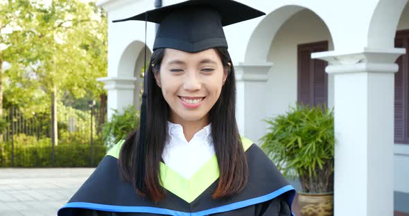 Woman graduated from university 