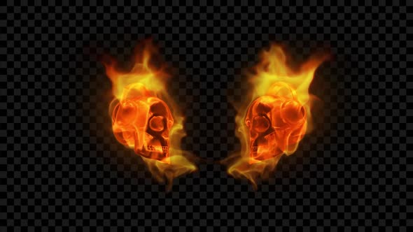 Burning Skull - Fire DJ Show 2