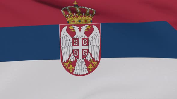 Flag Serbia Patriotism National Freedom Seamless Loop