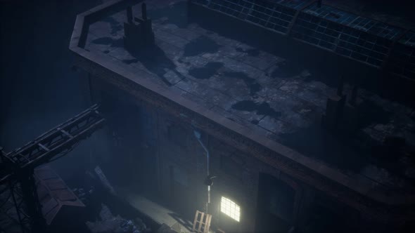 Aerial View of Old Factory alt