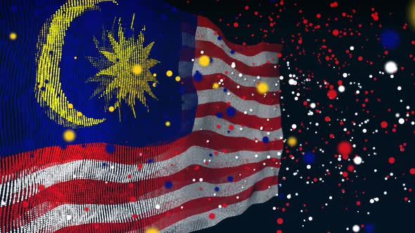 Malaysian Flag Particle Animation