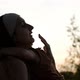 Slow Motion of Little Son Hugging His Mom at Sunset - VideoHive Item for Sale
