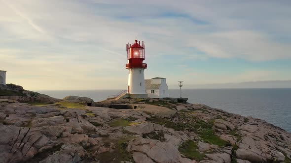 Coastal Lighthouse. Lindesnes Lighthouse Is a Coastal Lighthouse at the Southernmost Tip of Norway.